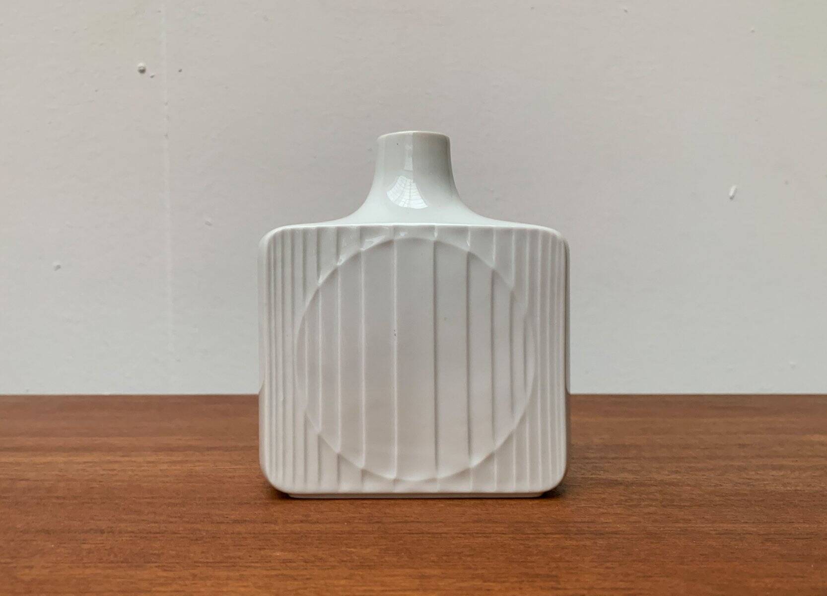 Vintage minimalist porcelain vase from Fürstenberg, Germany.