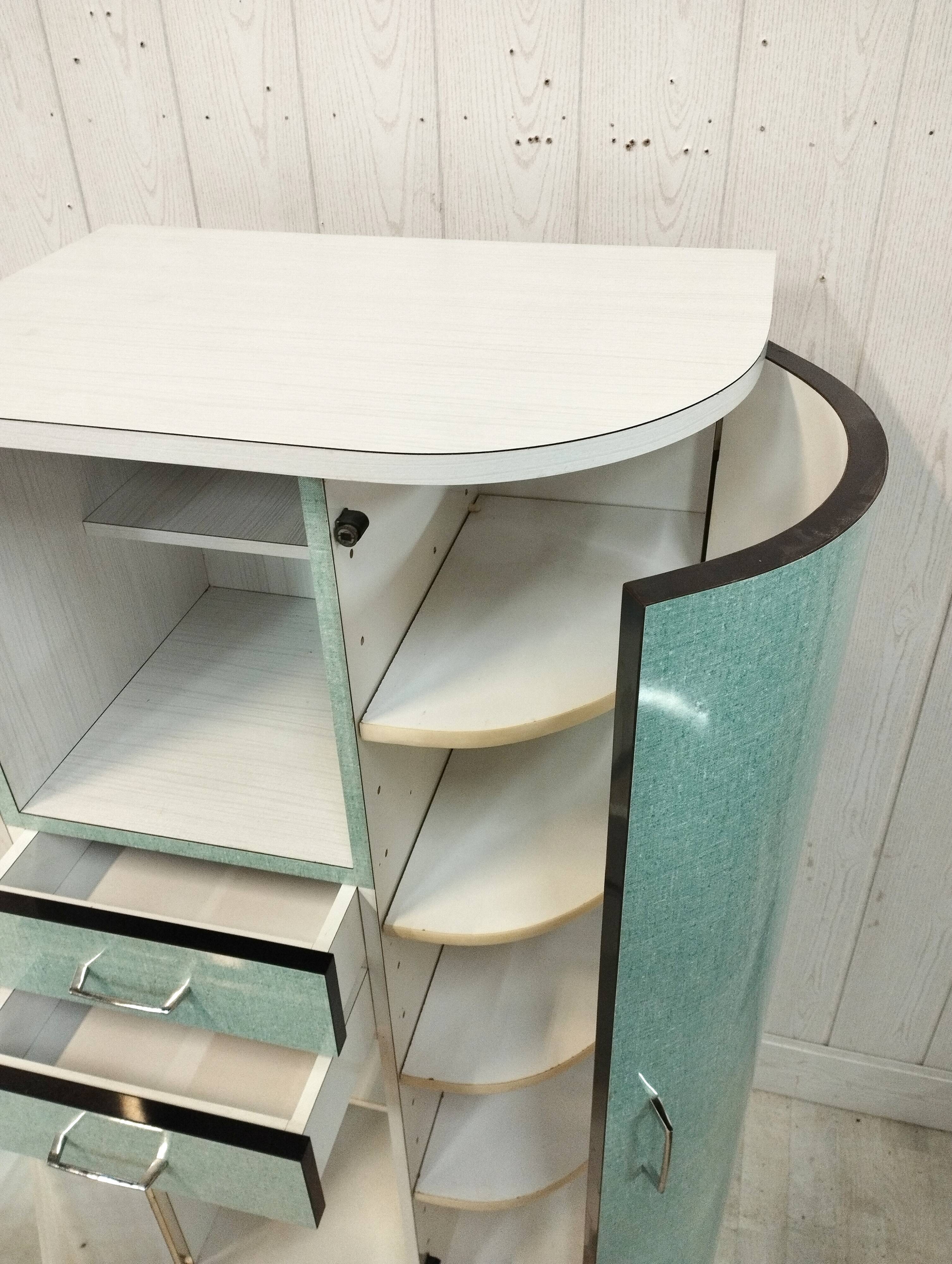 Vintage buffet in green formica