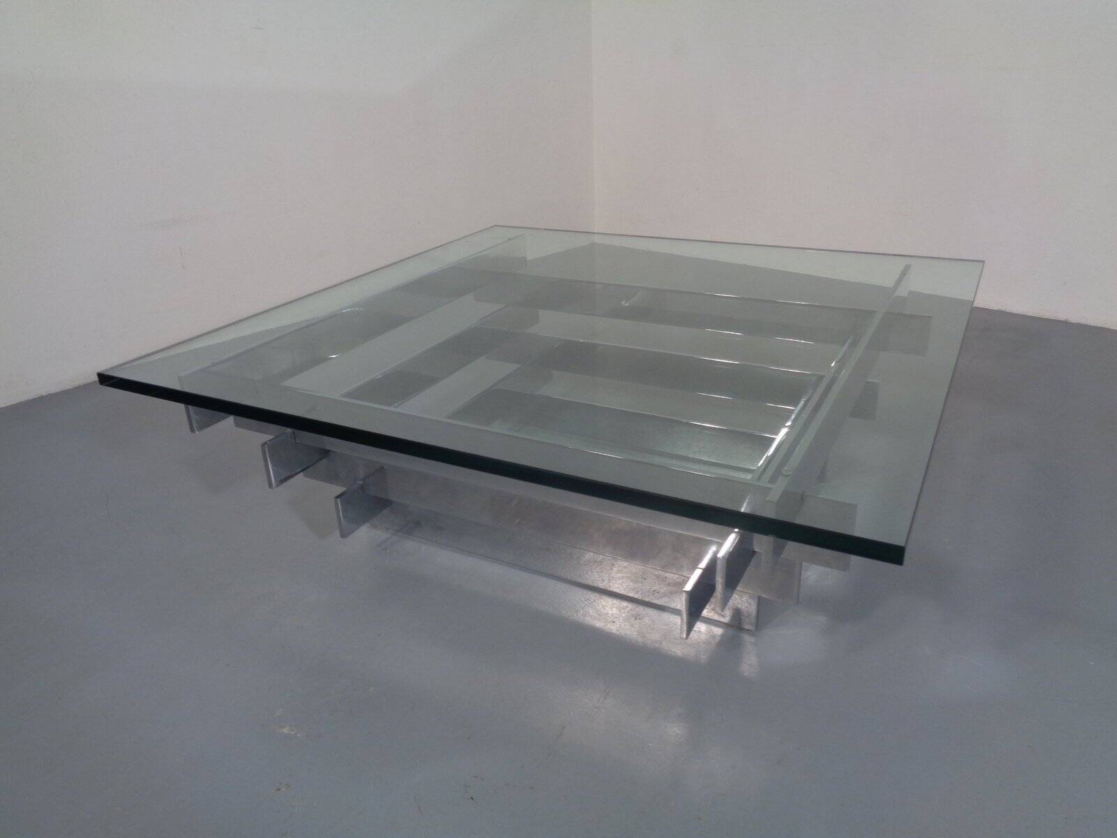 Sculptural Chrome Coffee Table by David Hicks, Italy, 1960s