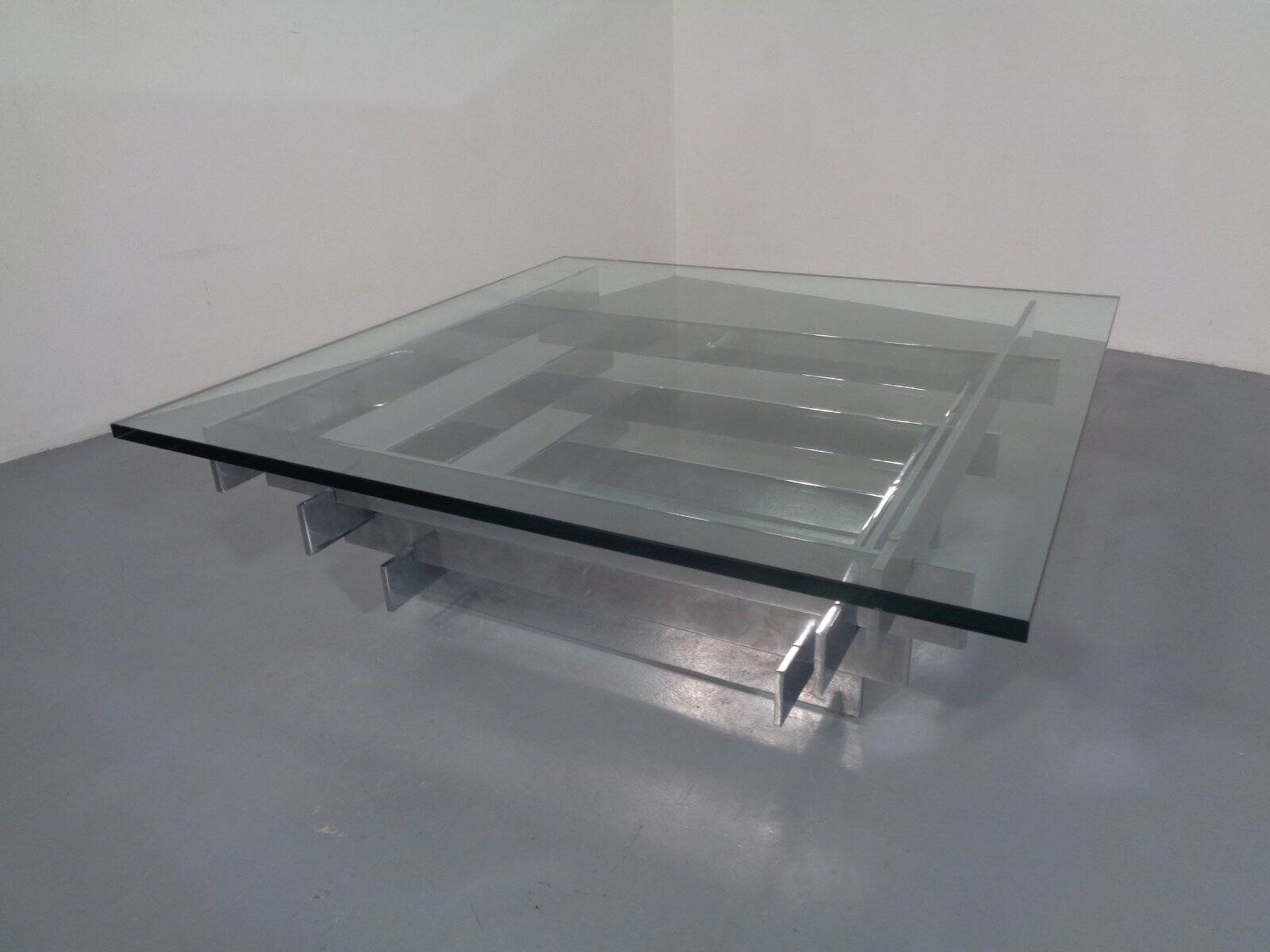 Sculptural Chrome Coffee Table by David Hicks, Italy, 1960s