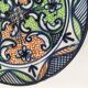 Hispano-Moorish handmade ceramic plate – green and orange decoration
