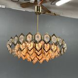 1960s Faceted Glass Chandelier by Jaroslav Bejvl for Kamenicky Senov