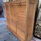 Triple filing cabinet with notary curtains in tinted beech