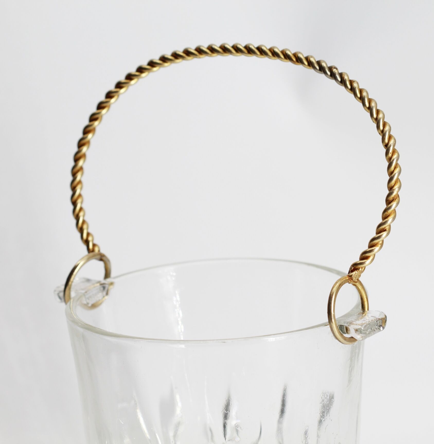 Vintage glass ice bucket
