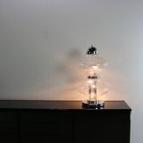 Sixties Italian design glass table lamp