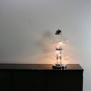 Lampe de table en verre design des années 60 italienne