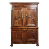 Louis XV period two-part walnut buffet