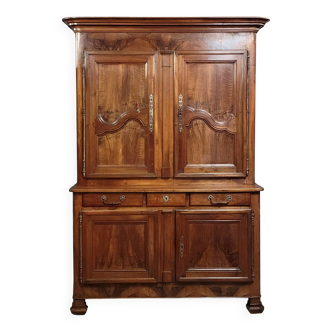 Louis XV period two-part walnut buffet