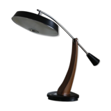 Fase black office lamp with reflector 1950