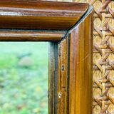 Vintage mirror, bamboo, cane and rattan, circa 1960's