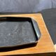 Vintage rectangular silver-plated tray with handles L37 W27 H1.5