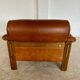 Mid-century vintage Scandinavian leather lounge chair in cognac brown leather