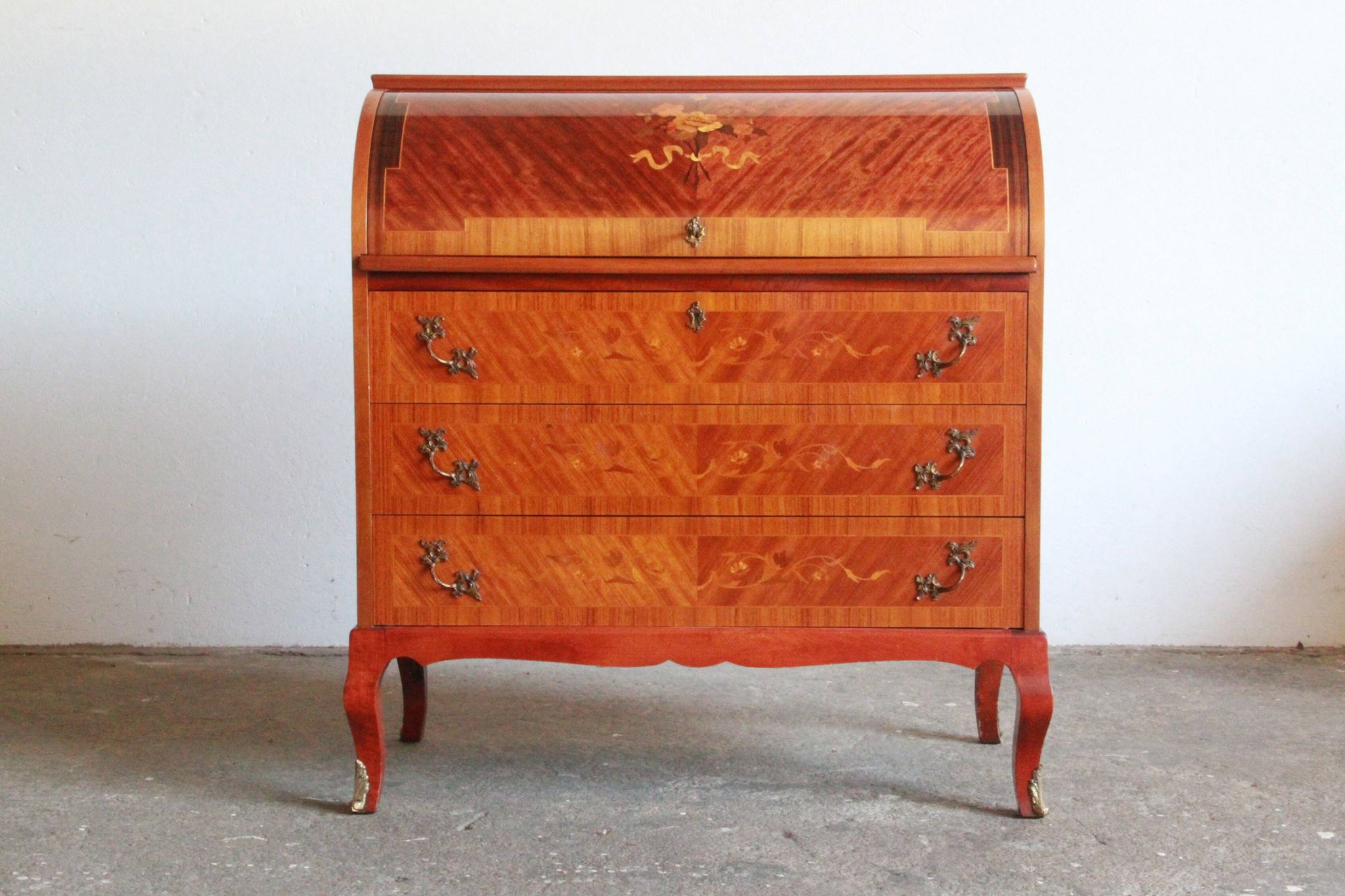Secrétaire danois Edmund Jørgensen, milieu du 20e siècle, bureau cylindrique.