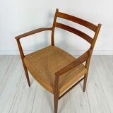 1950s Danish GS700 teak & papercord dining armchair by Arne Wahl Iversen for Glyngøre Stolefabrik