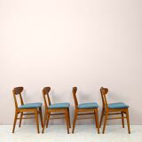 Vintage Danish chairs with upholstered seat