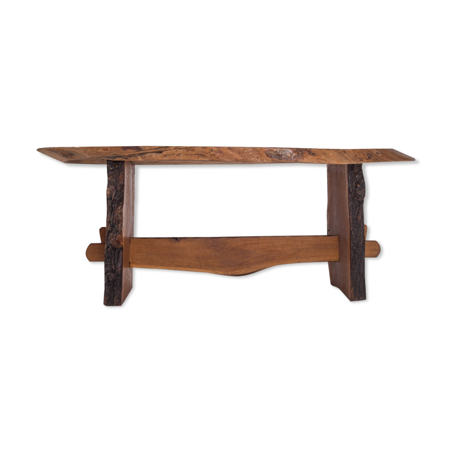 1960s American red wood wabi wabi style dining table