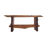 1960s American red wood wabi wabi style dining table