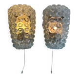 Helena Tynell Glashütte Limburg 1960 vintage Germany wall lights x2