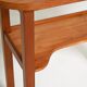 Table de coiffeuse en pin nordique avec étagère, années 1950-60.