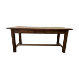 Wooden farmhouse table
