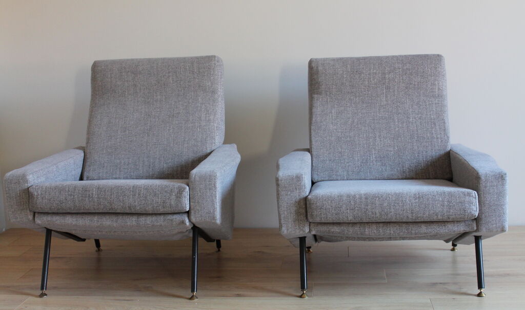 Pair of armchairs Troika by Paul Geoffroy and published by Airborne 50