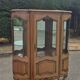 Large curved display cabinet in cherry wood in Louis XV style – 20th century
