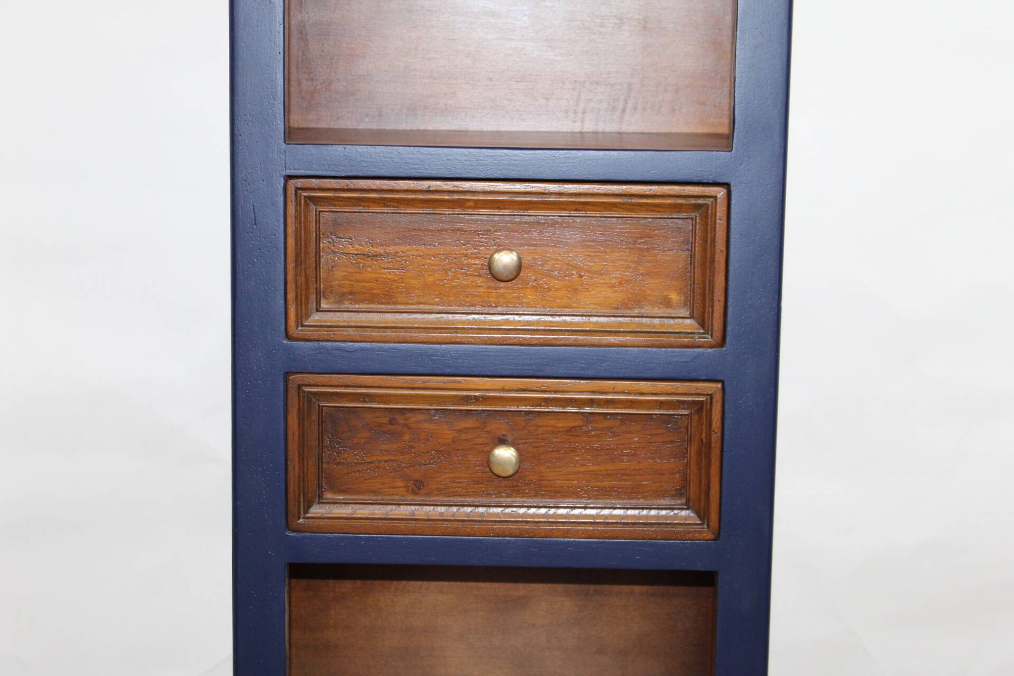 Renovated bookcase with 4 shelves and 2 drawers, France 1960
