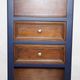 Renovated bookcase with 4 shelves and 2 drawers, France 1960
