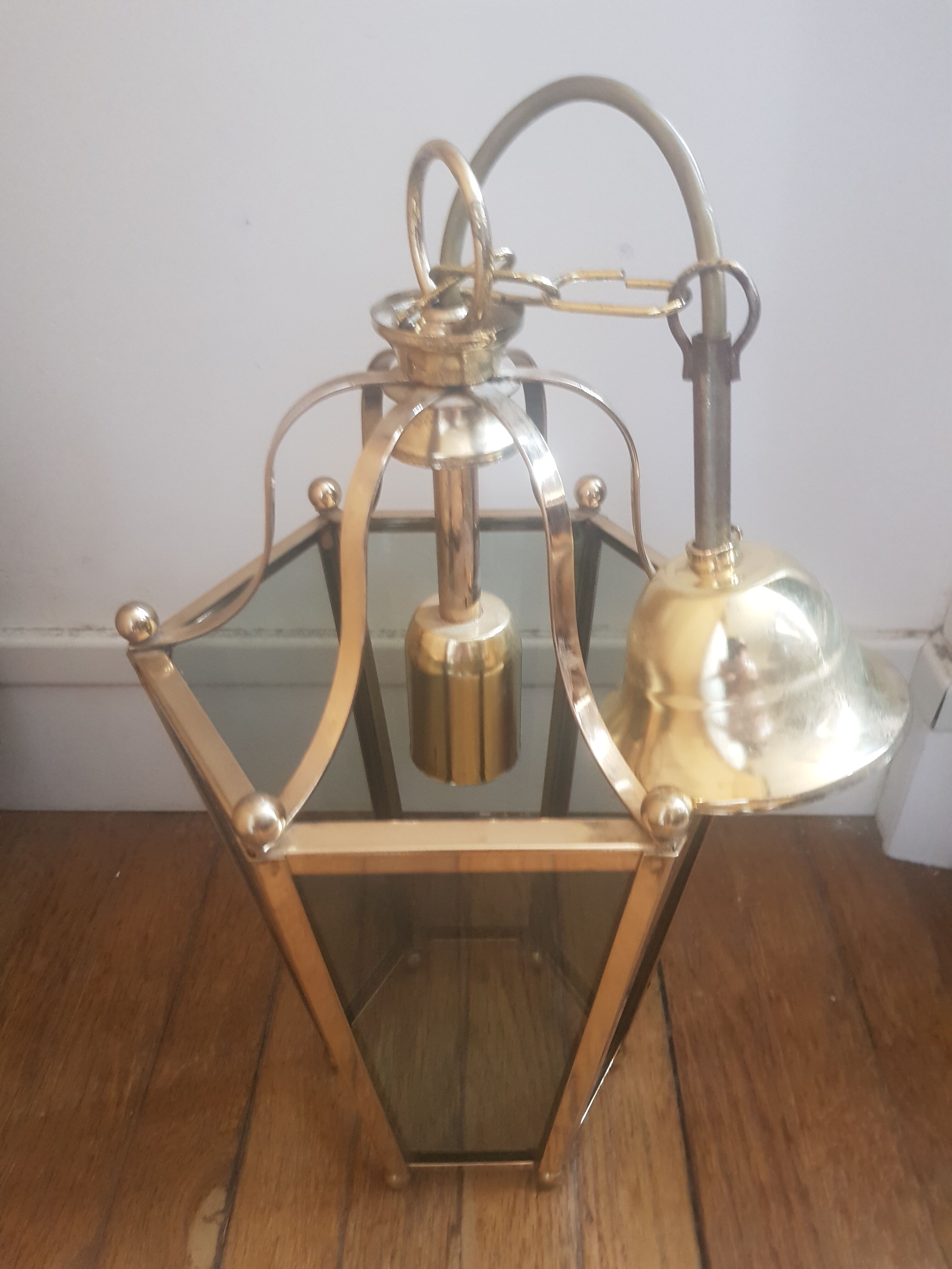 Glass and brass ceiling