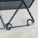 Wall-mounted coat rack/wardrobe from the 1950s, wrought iron and rigidule.