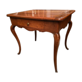 Desk game table and its solid blond cherry cap period EIGHTEENTH Louis XV