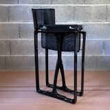 Shiny black folding chair Regista