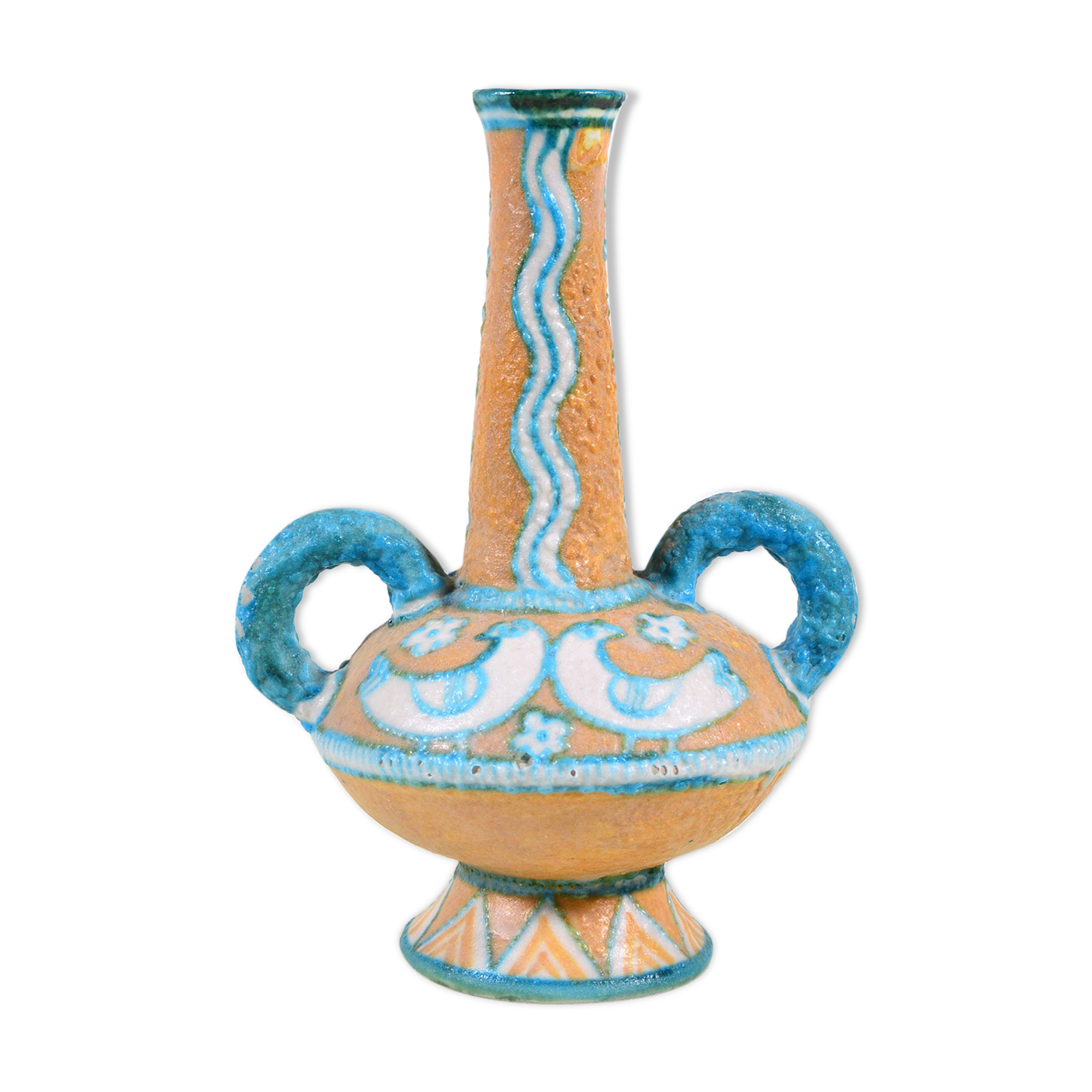 Italian Mid-Century Ceramic Vase from C.A.S. Ceramiche Artistiche Solimene Vietri