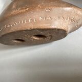 Child's head in terracotta 1920 wooden base