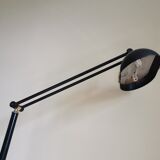 Lampadaire en aluminium noir et doré années 80