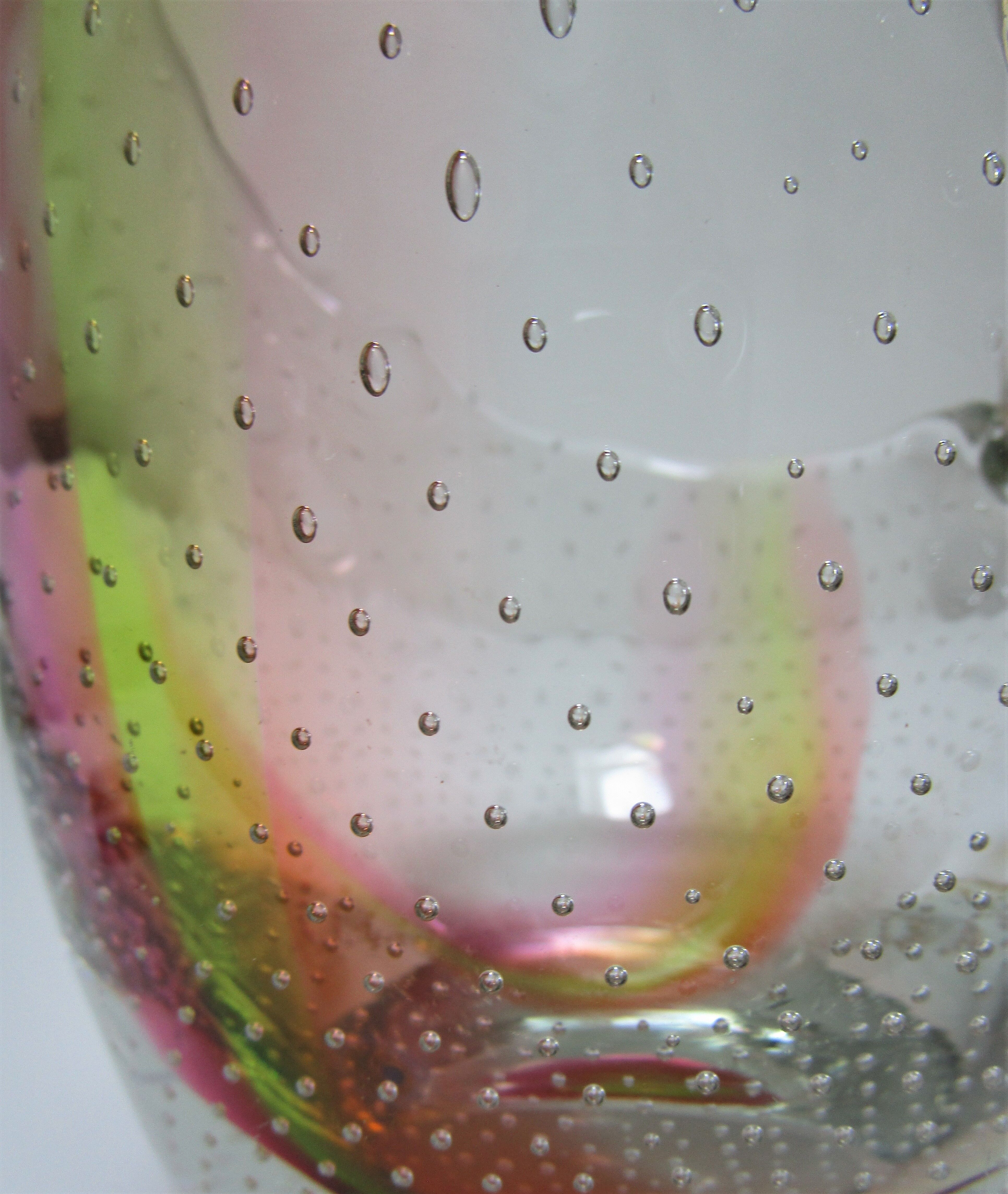 Murano bubble glass vase 70s