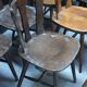 Lot 25 chairs bistro bar wood vintage 1960