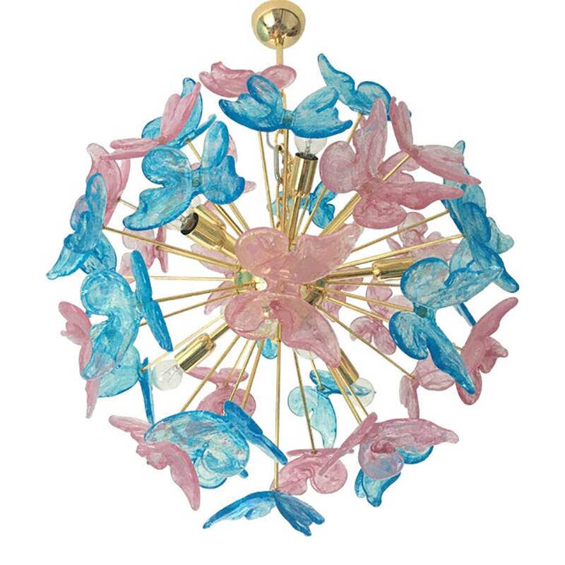 Contemporary Butterfly Sputnik Murano Glass Italian Handmade Chandelier