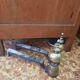 Fireplace set chenets firewall
