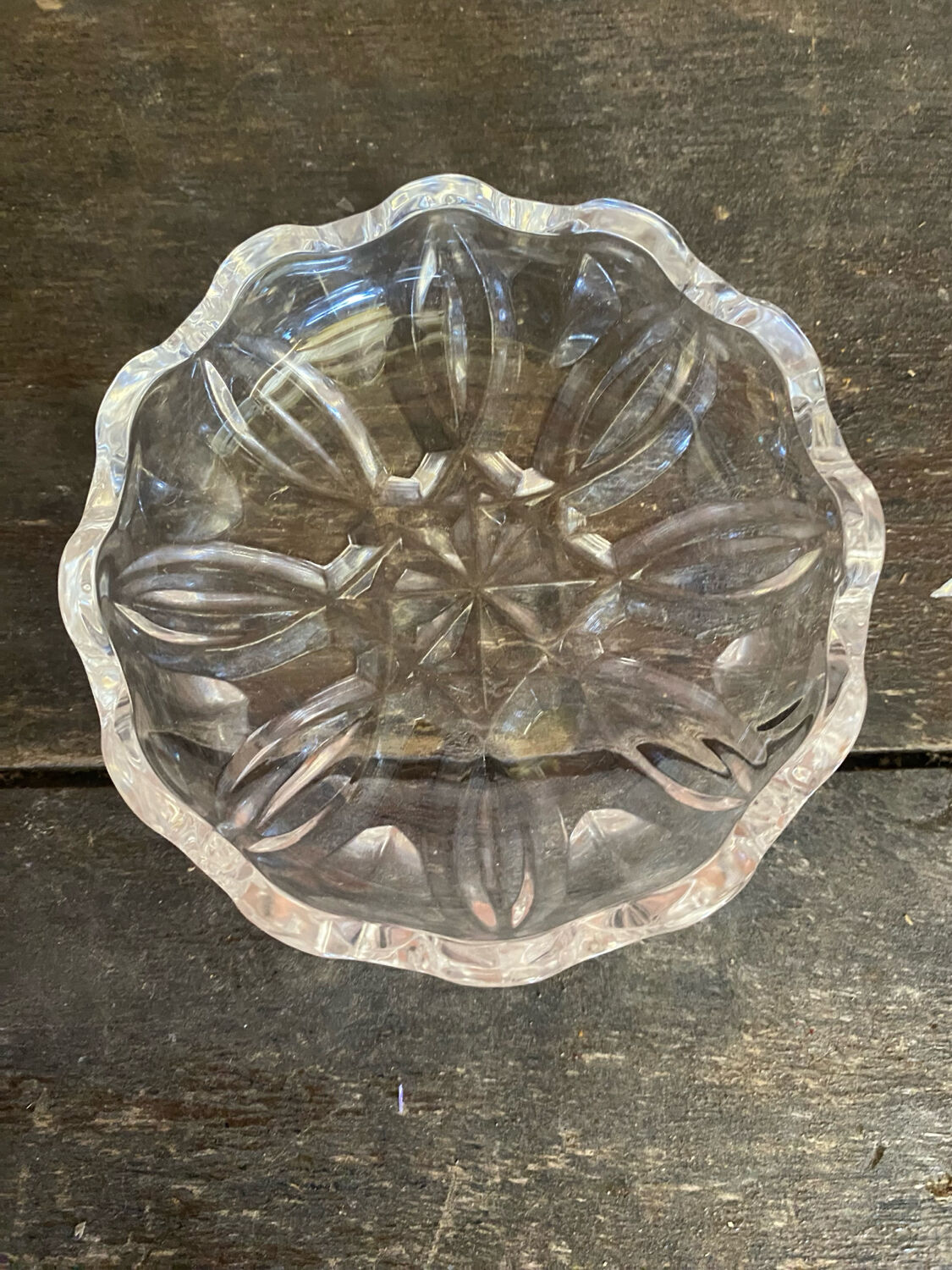 Pair of Antique Saleron Crystal Henri Piubello Salt and Pepper Shakers Vintage