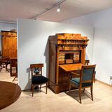 Biedermeier Secretaire in Cherrywood and Maple with Inlays and Brass, South Germany, 1830s