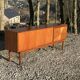 Enfilade en teck de Tom Robertson pour McIntosh années 1960, Collection Portes coulissantes Sunburst
