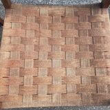 Braided rope and oak armchairs 50