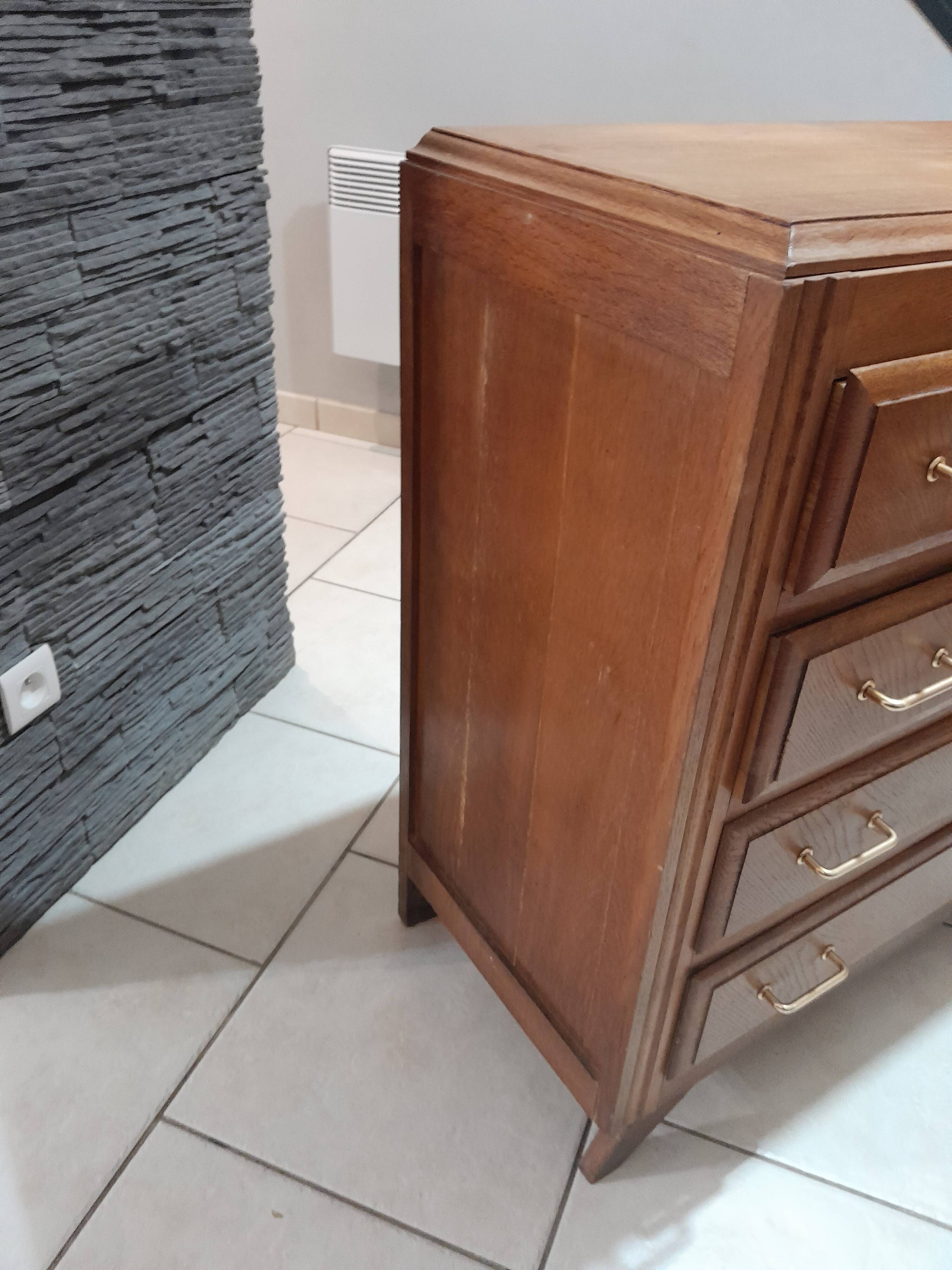 Old vintage chest of drawers Scandinavian compass feet