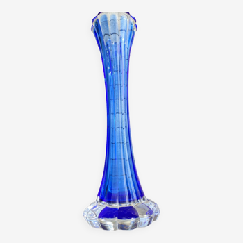 Grand vase bleu en cristal