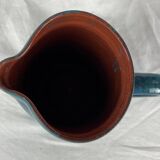 Blue enamelled stoneware pitcher