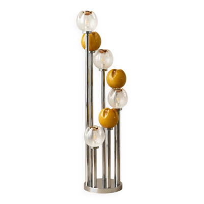 Lampadaire à 7 globes en verre de Murano, Gaetano Sciolari, années 1970