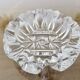 Impressive Bohemian crystal ashtray, crafted and engraved, 1950s.