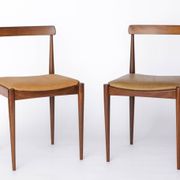 Pair Vintage Danish Rosewood Dining Chairs, 1960s Mid-Century Modern