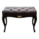 Neoclassical design stool Sibelius - Wenge and beech capitonné